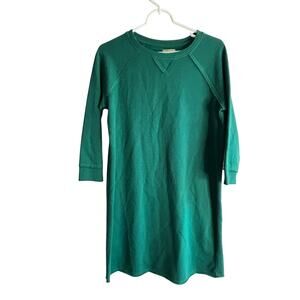 True Craft Green Sweatshirt Dress Womens Small Long Sleeve Cozy Casual Mini New